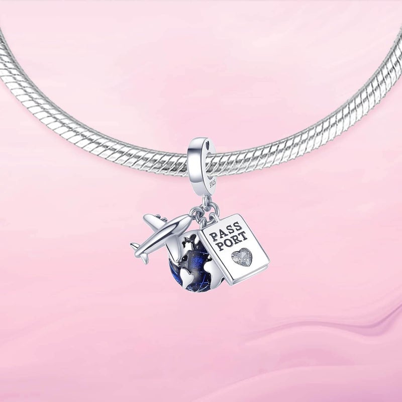 VALGACLS Mom Wife Daughter Love Heart Wedding Rings Charms 925 Sterling Silver Charms for Bracelets Necklace Valentine's Day Mother's Day Jewelry Charm for Women - Image 2